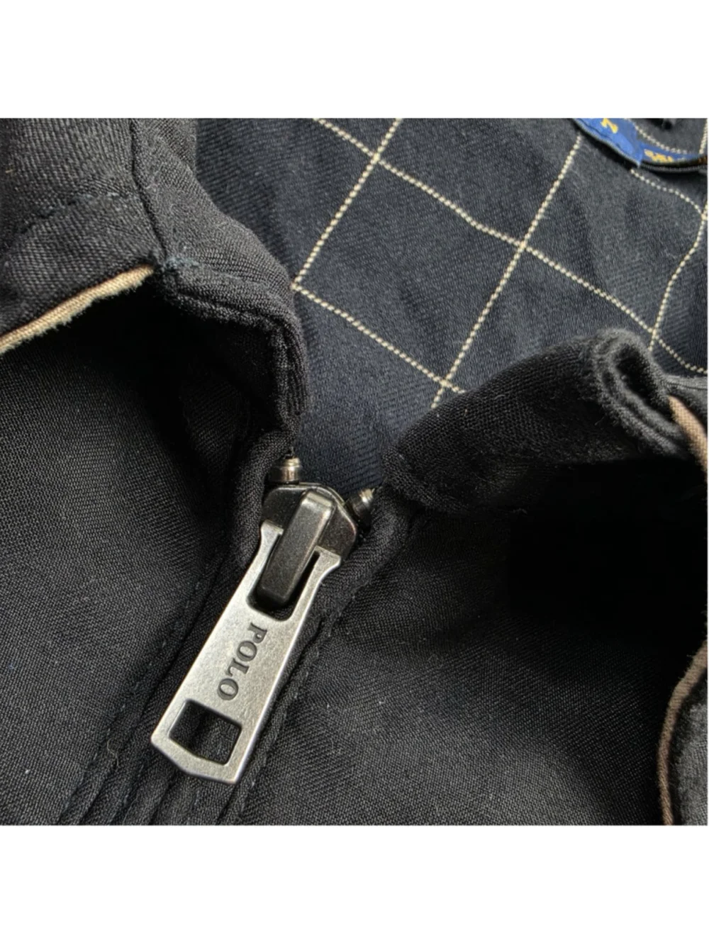 Polo Ralph Lauren Mens 3XLT Black Harrington Jacket Plaid Lined Pony Big Tall